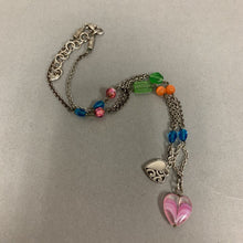 Load image into Gallery viewer, Brighton Deco Bright Layered Glass Heart Charm Necklace (19&quot;)
