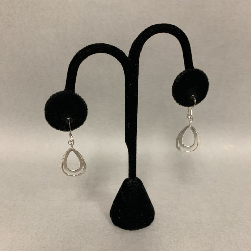 Sterling Teardrop Dangle Earrings (1.5