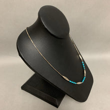 Load image into Gallery viewer, Sterling Turquoise Beaded Necklace (19&quot;)
