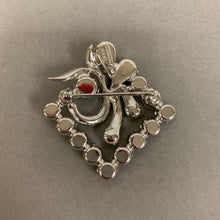 Load image into Gallery viewer, Vintage Eisenberg Ice Rhodium Plated Rhinestone Brooch Pin (1.5&quot;)
