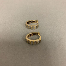 Load image into Gallery viewer, Ross Simons Gold Over Sterling CZ Hoop Earrings (0.75&quot;)
