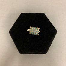 Load image into Gallery viewer, Vintage German Rhinestone Turtle Brooch Pin (1&quot;)
