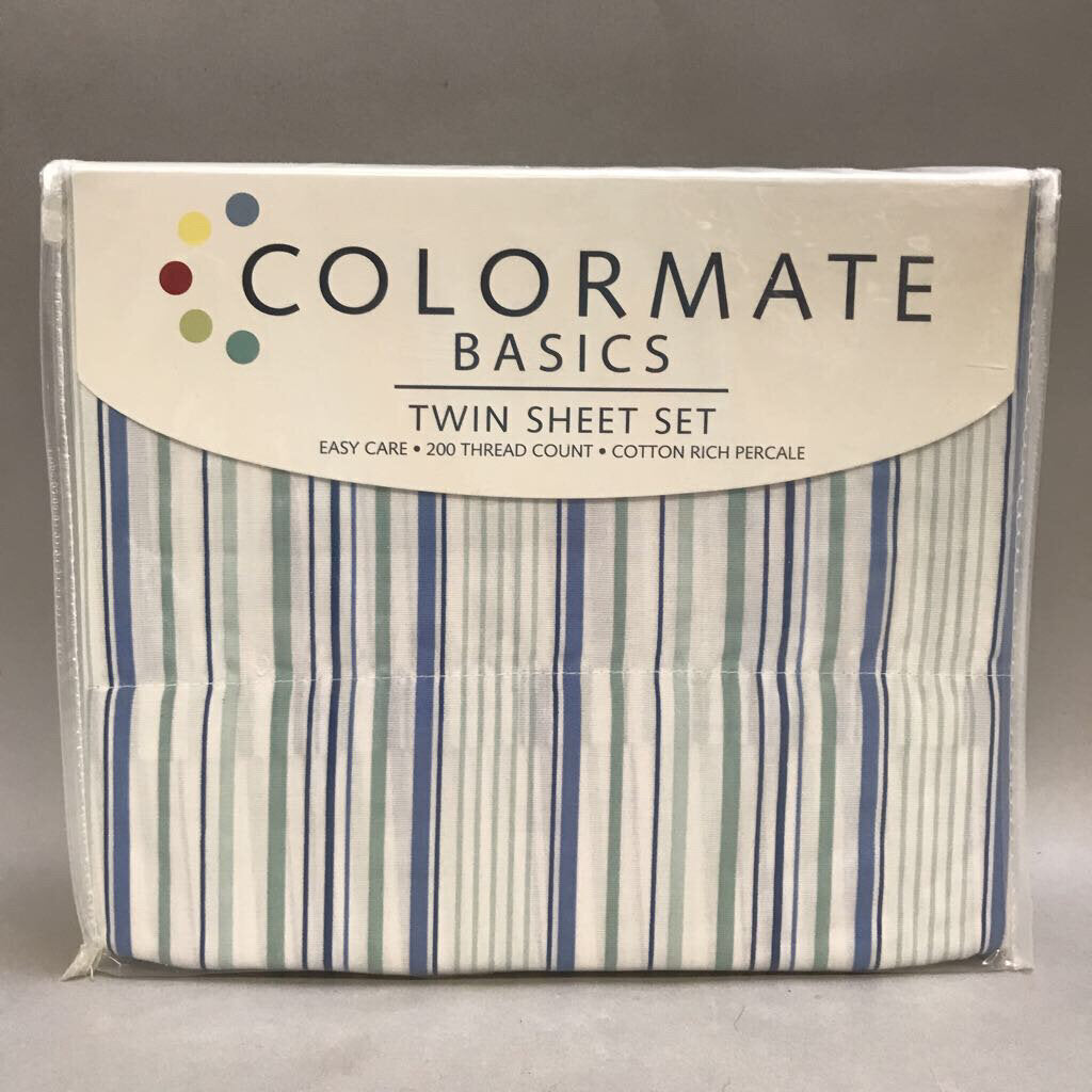 Sears Colormate Basics Twin 3 Piece Sheet Set