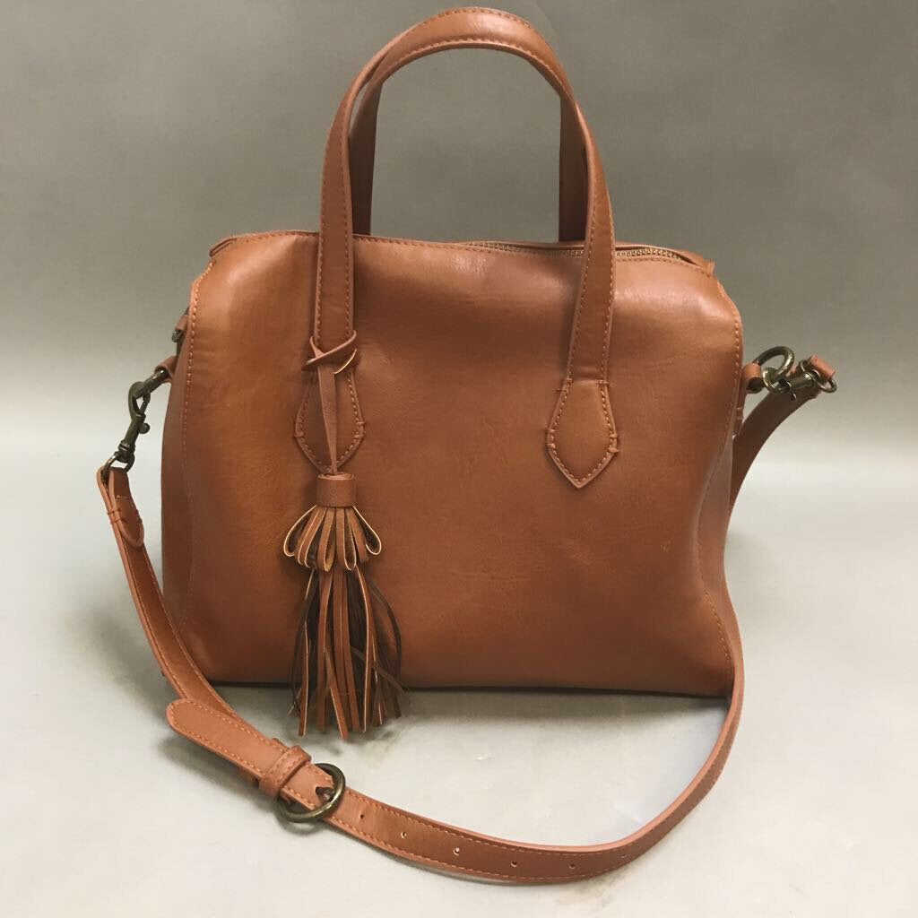 Universal Thread Co. Caramel Faux Leather Crossbody Satchel Purse (9