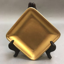 Load image into Gallery viewer, Vintage California Pottery Gold Glazed Trivet Signed Lou Hoenig (5&quot;) Dish Signed
