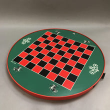 Load image into Gallery viewer, Checker &amp; Chinese Checker Tin Game Board w Game Pieces (17.5&quot;)
