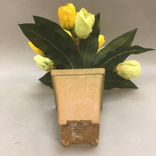 Load image into Gallery viewer, Golden Yellow Potted Silk Tulip Flowers 3 Avail. (11&quot;)
