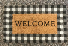 Load image into Gallery viewer, Black Checkered Welcome Mat (18x30)
