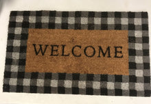 Load image into Gallery viewer, Black Checkered Welcome Mat (18x30)
