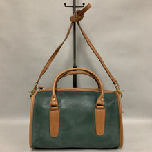 Load image into Gallery viewer, Coach Forest &amp; Tan Leather Madison Satchel Purse (8x11.5x6&quot;)
