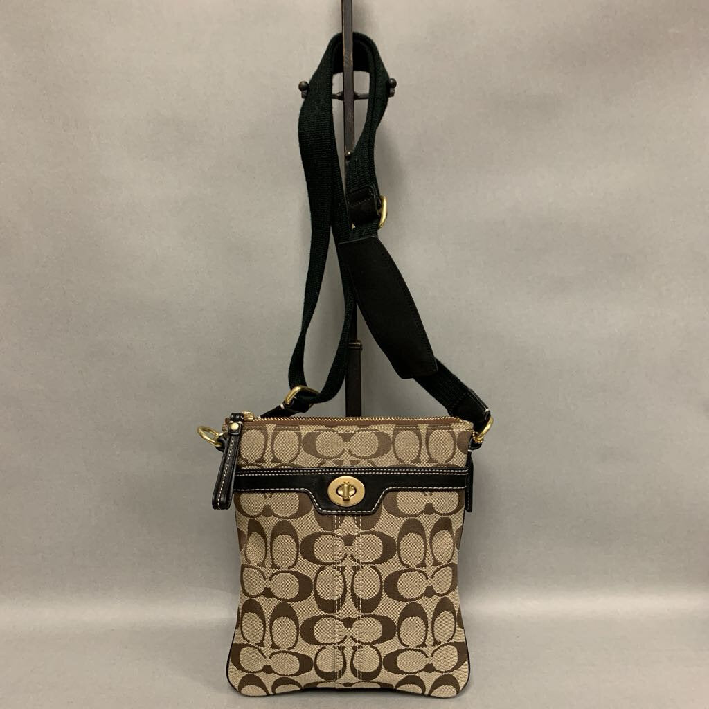 Coach Penelope Signature Canvas & Leather Crossbody Purse (9x7.5