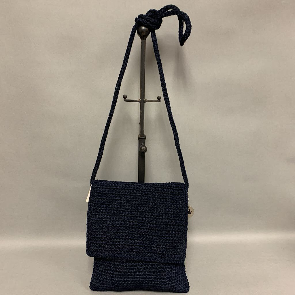 The Sak Navy Crochet Crossbody Purse (9x7.5