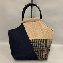 Load image into Gallery viewer, Baabaazuzu Upcycled Wool Acrylic Handle Handbag Purse (12x13&quot;)
