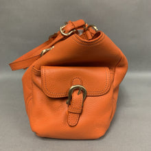 Load image into Gallery viewer, Talbots Orange Pebbled Leather Satchel Handbag (9x14x7&quot;)
