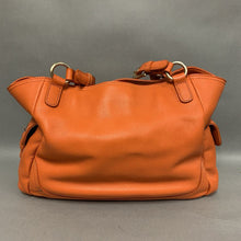 Load image into Gallery viewer, Talbots Orange Pebbled Leather Satchel Handbag (9x14x7&quot;)
