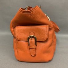 Load image into Gallery viewer, Talbots Orange Pebbled Leather Satchel Handbag (9x14x7&quot;)
