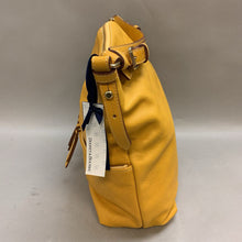 Load image into Gallery viewer, Dooney &amp; Bourke Yellow Palomino Zipper Pocket Hobo Purse NWT (11x16x4&quot;)
