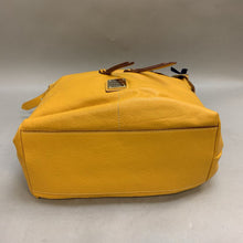 Load image into Gallery viewer, Dooney &amp; Bourke Yellow Palomino Zipper Pocket Hobo Purse NWT (11x16x4&quot;)
