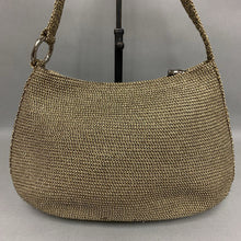 Load image into Gallery viewer, Talbots Gold Metallic Woven Shoulder Bag Purse (8x14x3&quot;)
