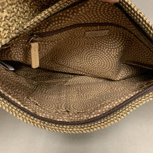 Load image into Gallery viewer, Talbots Gold Metallic Woven Shoulder Bag Purse (8x14x3&quot;)
