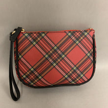 Load image into Gallery viewer, Talbots Red Tartan Wristlet Purse (6x8x1&quot;)
