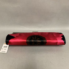 Load image into Gallery viewer, Talbots Black/Pink Floral Silk Clutch Purse NWT (5.5x10&quot;)
