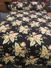 Load image into Gallery viewer, Ralph Lauren Brown Floral Queen/Full Comforter &amp; 2 Shams
