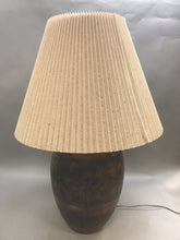 Load image into Gallery viewer, Brown Ceramic Textured Table Lamp (28&quot;)(2 Available)
