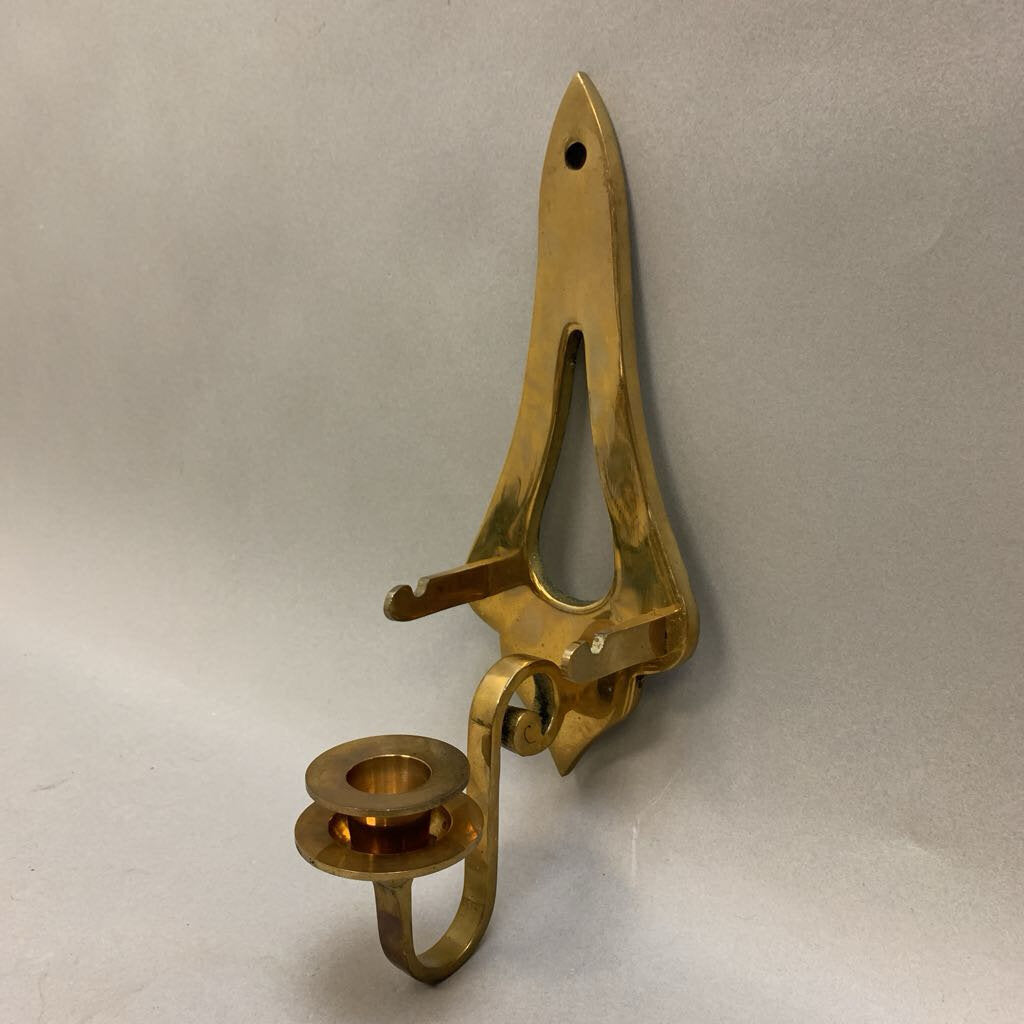 Brass Wall Sconce Candle Holder (10.5