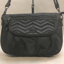 Load image into Gallery viewer, Lug Black Nylon Mambo Crossbody Purse (8x12x3&quot;)
