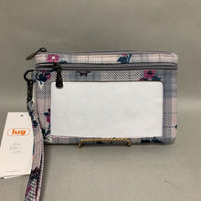 Load image into Gallery viewer, Lug Gray Floral Nylon Peekaboo Pouch Wristlet NWT (5x8&quot;)
