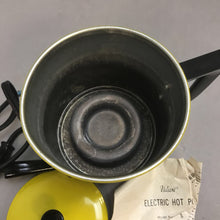 Load image into Gallery viewer, Vintage Haliant Yellow Enamel Electric Hot Pot (7&quot;)
