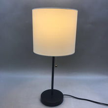 Load image into Gallery viewer, Black Metal Nightstand Lamp with White Shade (19&quot;)(2 Available)
