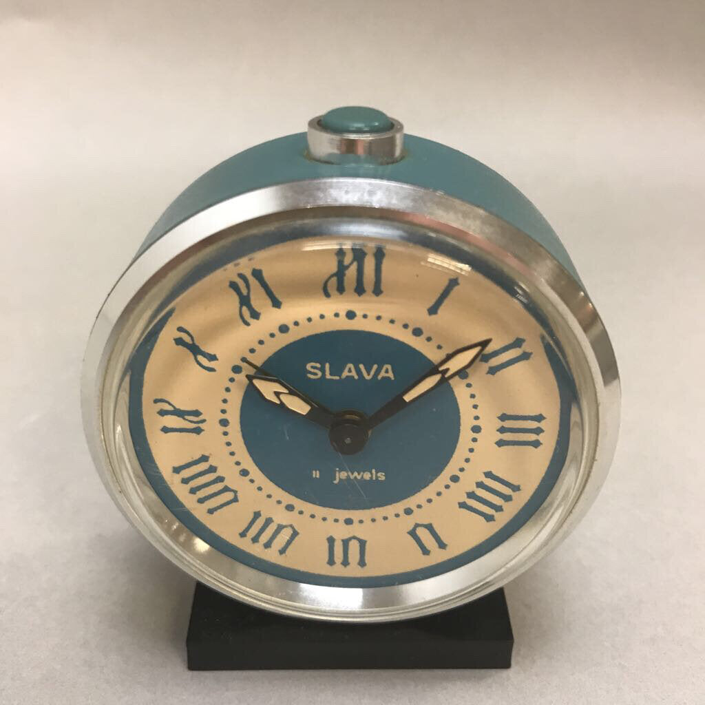 Vintage Slava Desk Alarm Clock (3x2.5)(As Is)