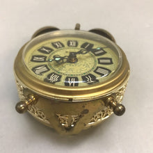 Load image into Gallery viewer, 1960&#39;s Vintage Blessing German Alarm Clock Double Bell Gold Tone
