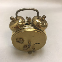 Load image into Gallery viewer, 1960&#39;s Vintage Blessing German Alarm Clock Double Bell Gold Tone
