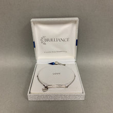 Load image into Gallery viewer, Brilliance Swarovski Crystal Silver Plated Heart Charm Bracelet (Adjustable up to ~9.5&quot;)
