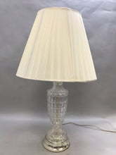 Load image into Gallery viewer, Crystal Table Lamp with Cream Shade (29&quot;)
