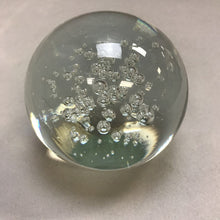 Load image into Gallery viewer, Large Round Clear Bubble Art Glass Paperweight (3&quot;)
