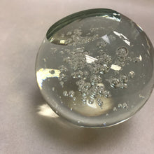 Load image into Gallery viewer, Large Round Clear Bubble Art Glass Paperweight (3&quot;)
