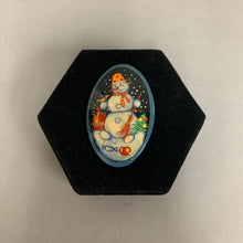 Load image into Gallery viewer, Vintage Hand Painted Russian Snowman Brooch Pin (2.5&quot;)
