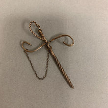 Load image into Gallery viewer, Vintage Goldtone Wire Wrapped Sword Pin (2.75&quot;)

