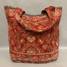 Load image into Gallery viewer, Vera Bradley Windsor Red Paisley Quilted Tote Bag Purse (15x17x5&quot;)
