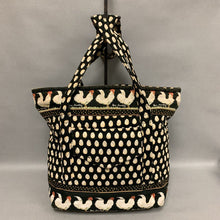 Load image into Gallery viewer, Vera Bradley Chanticleer Chicken Print Quilted Tote Purse (12x15x4&quot;)
