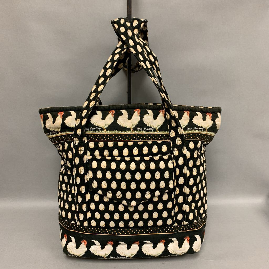 Vera Bradley Chanticleer Chicken Print Quilted Tote Purse (12x15x4