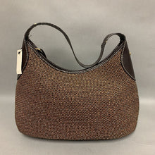 Load image into Gallery viewer, Talbots Woven Straw Faux Leather Detail Shoulder Bag Purse NWT (10x15x5&quot;)
