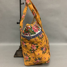 Load image into Gallery viewer, Vera Bradley Yellow Floral Quilted Shoulder Tote Purse (10x17x5&quot;)
