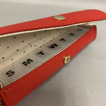 Load image into Gallery viewer, Talbots Red Faux Leather Pill Organizer NWT (2x7&quot;)
