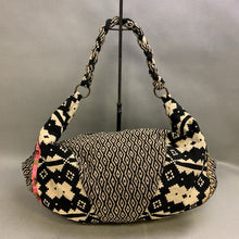 Load image into Gallery viewer, Stella 9 Anthropologie Black &amp; Cream Print Hobo Bag Purse (14x23&quot;)
