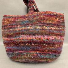 Load image into Gallery viewer, Multicolor Stripe Felted Knit Shoulder Bag Purse (12x17&quot;)
